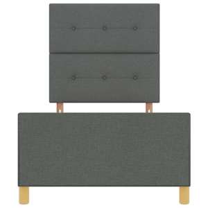 Rám postele s čelo Tmavě šedá 100 x 200 cm textil - obrázek 7