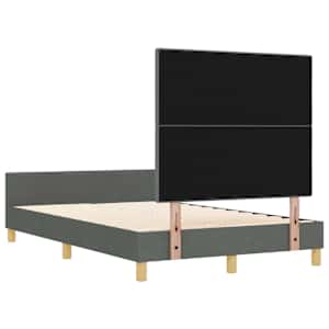 Rám postele s čelo Tmavě šedá 120 x 190 cm textil - obrázek 9
