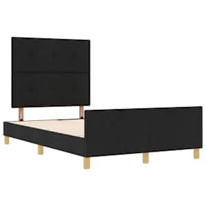 Rám postele s čelo Černá 120 x 190 cm textil - obrázek 5