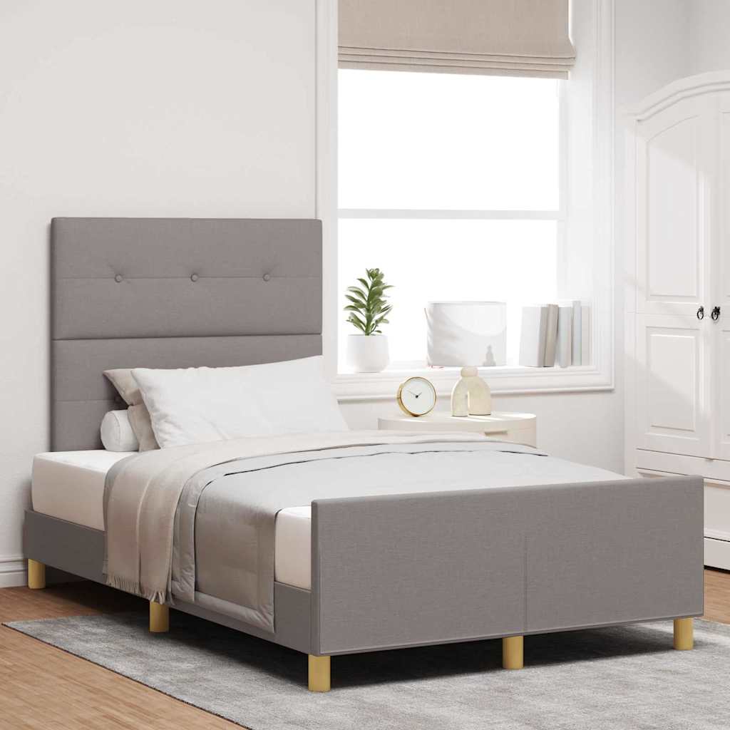 Rám postele s čelo Taupe 120 x 190 cm textil