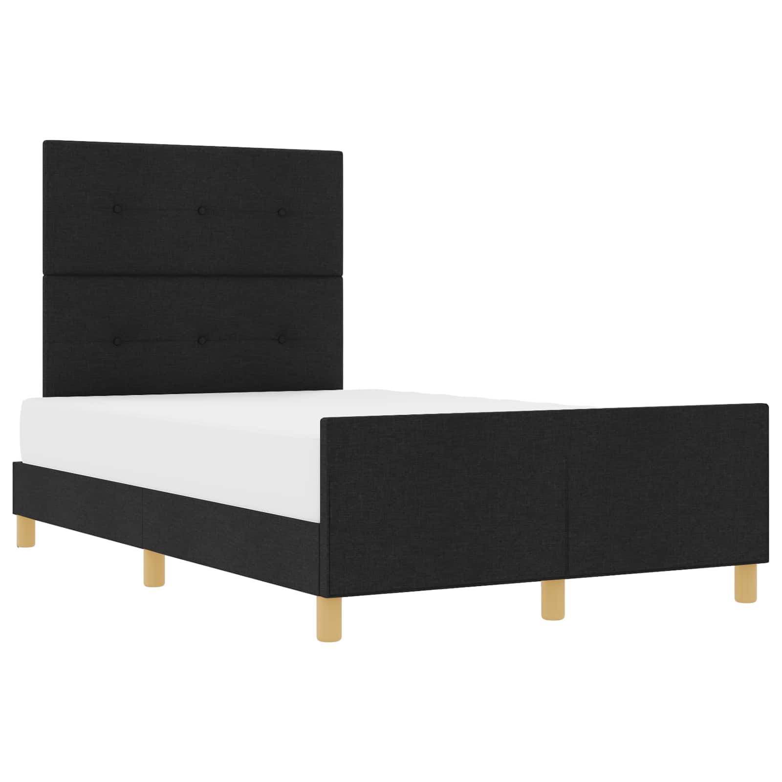 vidaXL Bedframe met hoofdeinde Zwart 120 x 200 cm Stof, foto 3