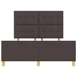 Rám postele s čelo Tmavě hnědá 140 x 190 cm textil - obrázek 7
