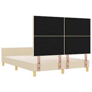 Rám postele s čelo Krémová 140 x 190 cm textil - obrázek 9