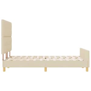 Rám postele s čelo Krémová 140 x 190 cm textil - obrázek 8