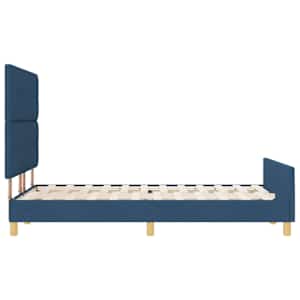 Rám postele s čelo Modrá 140 x 190 cm textil - obrázek 8