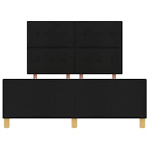 Rám postele s polštářem s čelo Černá 160 x 200 cm textil - obrázek 7