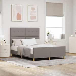 Rám postele s čelo Taupe 160 x 200 cm textil - obrázek 1