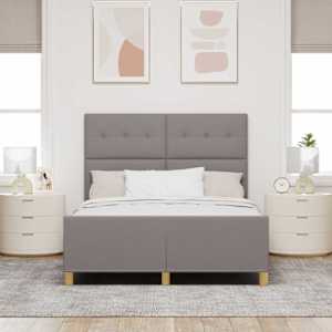 Rám postele s čelo Taupe 160 x 200 cm textil - obrázek 3