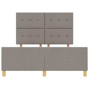 Rám postele s čelo Taupe 160 x 200 cm textil - obrázek 7