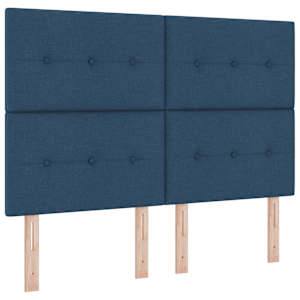 Rám postele s čelo Modrá 160 x 200 cm textil - obrázek 6