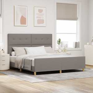 Rám postele s čelo Taupe 180 x 200 cm textil - obrázek 1