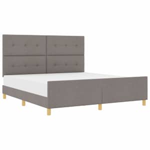 Rám postele s čelo Taupe 180 x 200 cm textil - obrázek 2