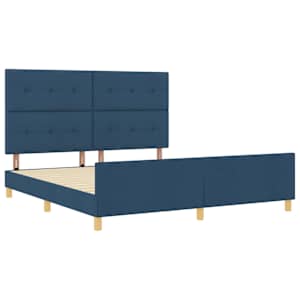 Rám postele s čelo Modrá 180 x 200 cm textil - obrázek 5