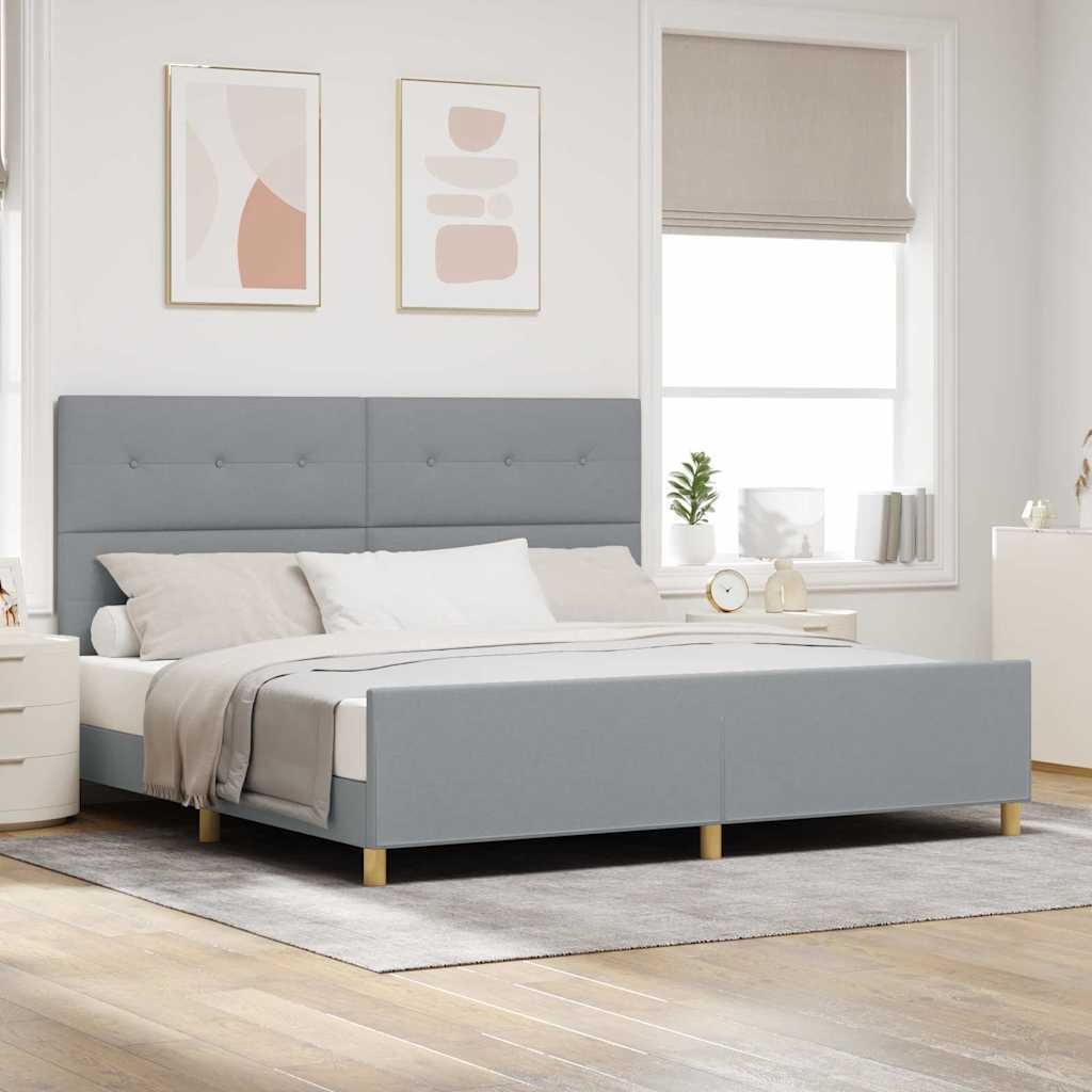 Voodi Raami Helehall 200x200 cm Kangas