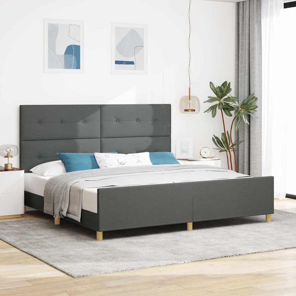 Voodi Raam Tume Hall 200x200 cm Kangas
