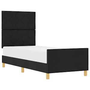 Rám postele s čelo Černá 80 x 200 cm textil - obrázek 2