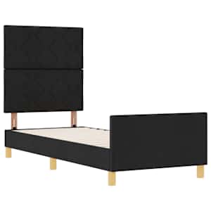 Rám postele s čelo Černá 80 x 200 cm textil - obrázek 5