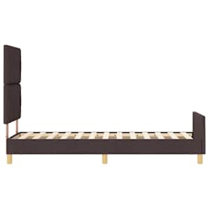 Rám postele s čelo Tmavě hnědá 80 x 200 cm textil - obrázek 6