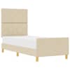 vidaXL Voodi raam peaga cream 80 x 200 cm kangas