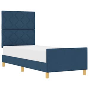 Rám postele s čelo Modrá 80 x 200 cm textil - obrázek 2