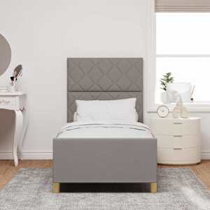 Rám postele s čelo Taupe 90 x 200 cm textil - obrázek 3