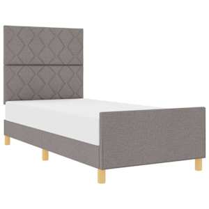 Rám postele s čelo Taupe 90 x 200 cm textil - obrázek 2