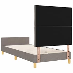 Rám postele s čelo Taupe 90 x 200 cm textil - obrázek 9