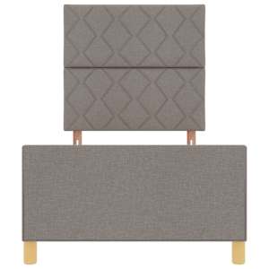 Rám postele s čelo Taupe 90 x 200 cm textil - obrázek 7