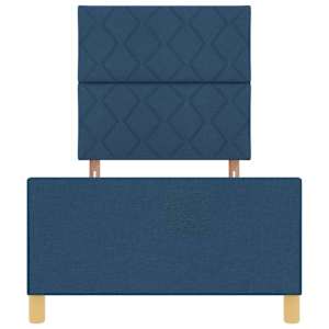 Rám postele s čelo Modrá 90 x 200 cm textil - obrázek 6