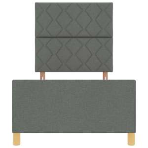 Rám postele s čelo Tmavě šedá 100 x 200 cm textil - obrázek 7