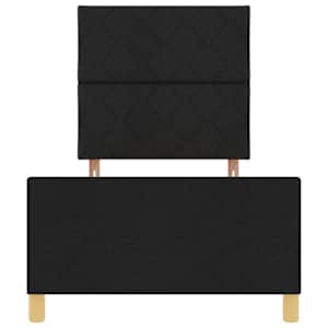 Rám postele s čelo Černá 100 x 200 cm textil - obrázek 7