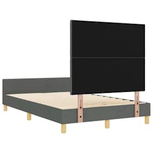 Rám postele s čelo Tmavě šedá 120 x 190 cm textil - obrázek 9
