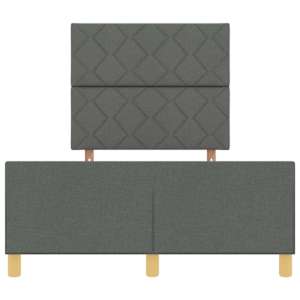 Rám postele s čelo Tmavě šedá 120 x 190 cm textil - obrázek 7