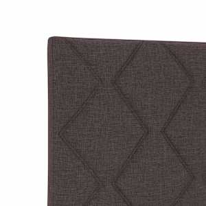 Rám postele s čelo Tmavě hnědá 120 x 190 cm textil - obrázek 10