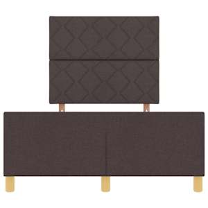 Rám postele s čelo Tmavě hnědá 120 x 190 cm textil - obrázek 7