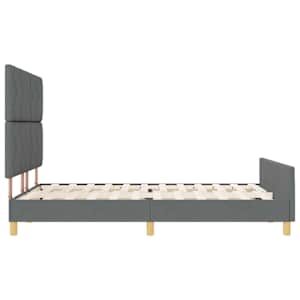 Rám postele s čelo Tmavě šedá 140 x 190 cm textil - obrázek 8