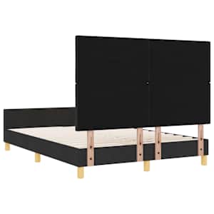 Rám postele s čelo Černá 140 x 190 cm textil - obrázek 9