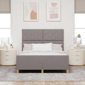 Rám postele s čelo Taupe 140 x 190 cm textil - obrázek 3