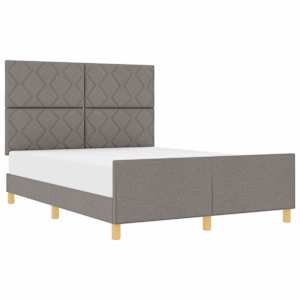 Rám postele s čelo Taupe 140 x 190 cm textil - obrázek 2