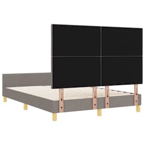 Rám postele s čelo Taupe 140 x 190 cm textil - obrázek 9