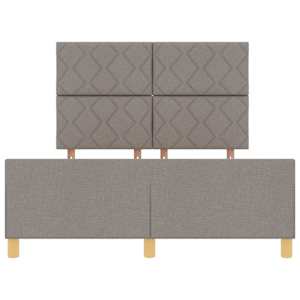 Rám postele s čelo Taupe 140 x 190 cm textil - obrázek 7
