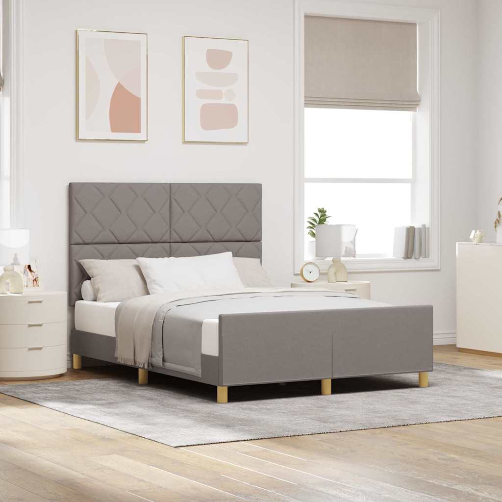Pruunikashalli Kangast Voodi Raam 140x200 cm