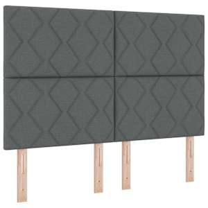 Rám postele s čelo Tmavě šedá 160 x 200 cm textil - obrázek 6