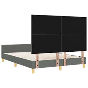 Rám postele s čelo Tmavě šedá 160 x 200 cm textil - obrázek 9
