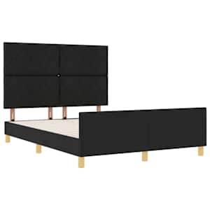 Rám postele s čelo Černá 160 x 200 cm textil - obrázek 5