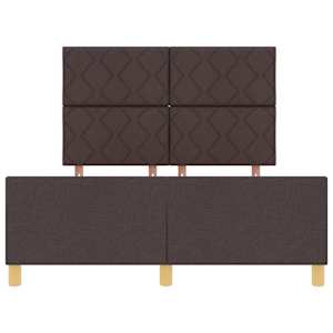 Rám postele s čelo Tmavě hnědá 160 x 200 cm textil - obrázek 7