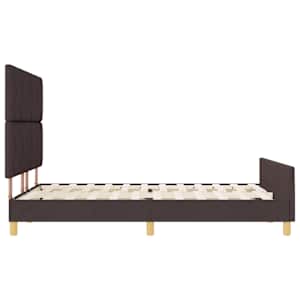 Rám postele s čelo Tmavě hnědá 160 x 200 cm textil - obrázek 8