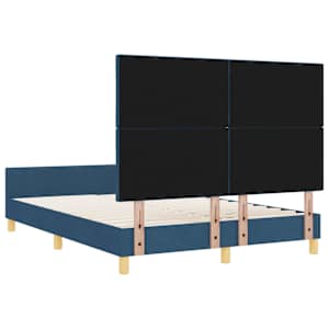 Rám postele s čelo Modrá 160 x 200 cm textil - obrázek 9