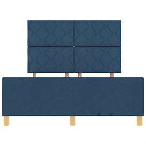 Rám postele s čelo Modrá 160 x 200 cm textil - obrázek 7