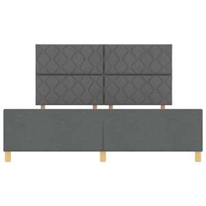 Rám postele s čelo Tmavě šedá 180 x 200 cm textil - obrázek 7